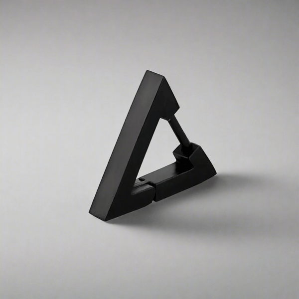 TRIANGLE HOOP - Titanium Steel Stud Earrings for Men & Boys (2 Pcs)