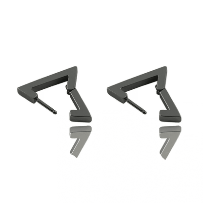 TRIANGLE HOOP - Titanium Steel Stud Earrings for Men & Boys (2 Pcs) - THE MEN THING