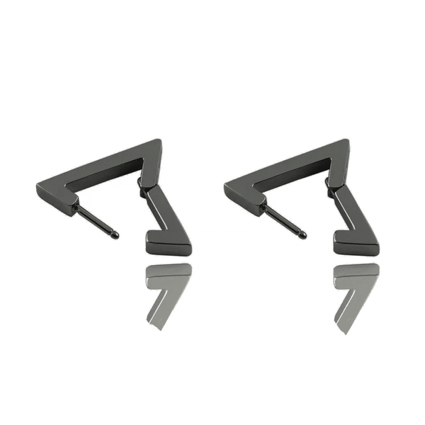 TRIANGLE HOOP - Titanium Steel Stud Earrings for Men & Boys (2 Pcs)