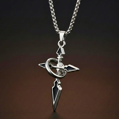 TRIDENT ARROW - 30mm Pure Titanium Steel Pendant with 23inch Round Box 4mm Chain for Men & Boys — SS Pendant/ Necklace for Men | THE MEN THING