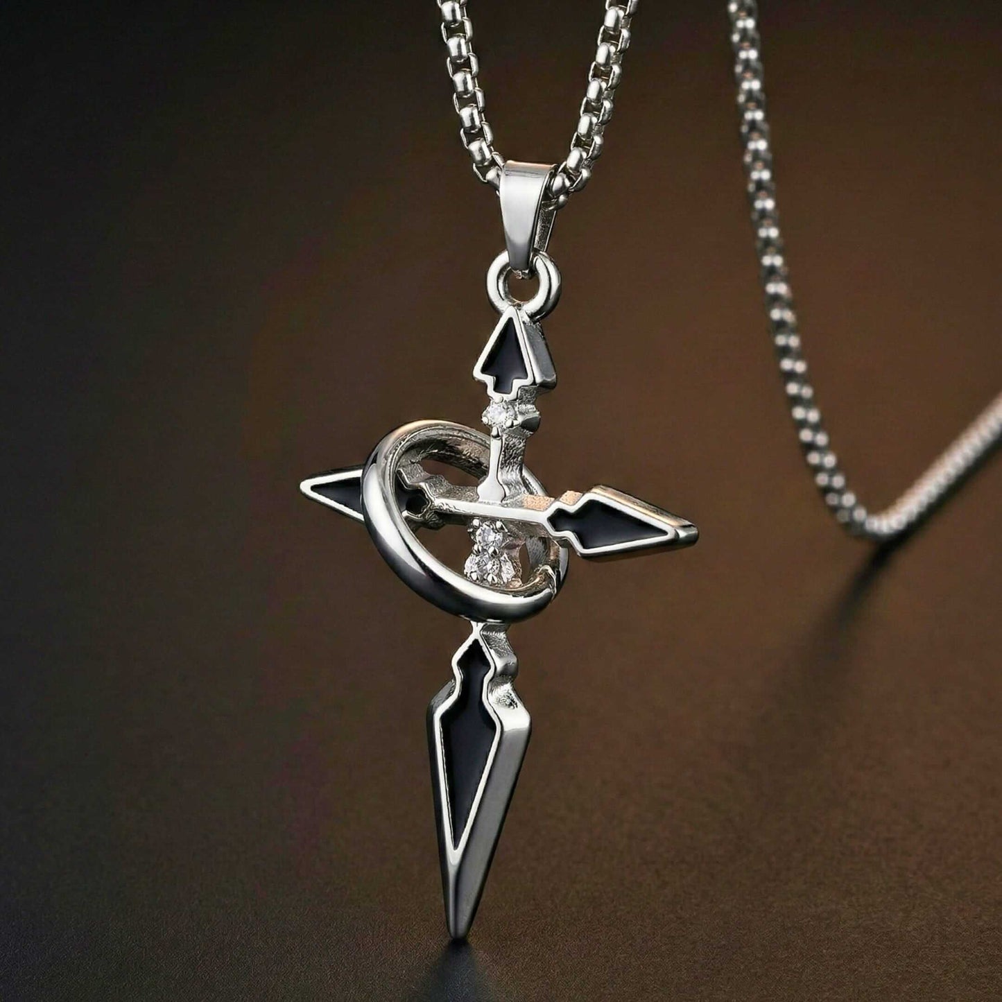 TRIDENT ARROW - 30mm Pure Titanium Steel Pendant with 23inch Round Box 4mm Chain for Men & Boys — SS Pendant/ Necklace for Men | THE MEN THING
