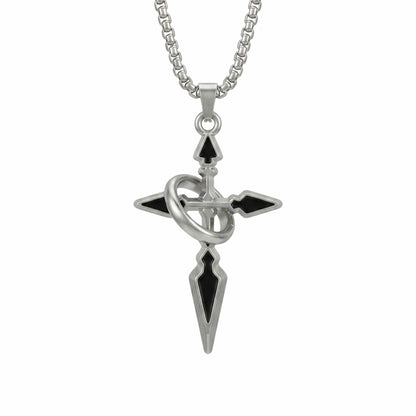 TRIDENT ARROW - 30mm Pure Titanium Steel Pendant with 23inch Round Box 4mm Chain for Men & Boys — SS Pendant/ Necklace for Men | THE MEN THING