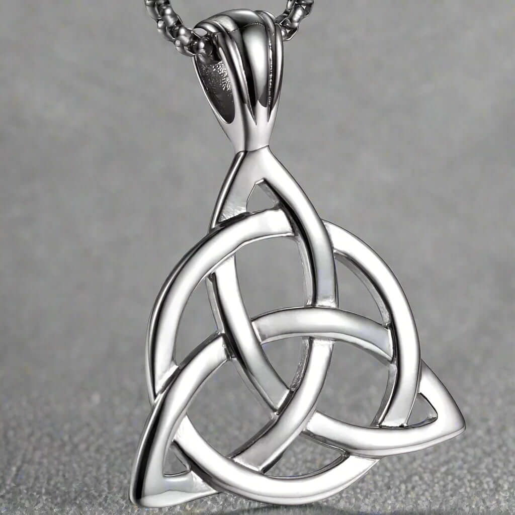 TRINITY KNOT -  Alloy Pendant with Stainless Steel 24inch Round Box Chain, European trending Style for Men & Boy - THE MEN THING