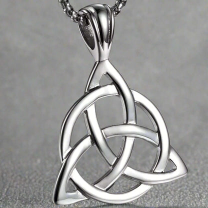 TRINITY KNOT -  Alloy Pendant with Stainless Steel 24inch Round Box Chain, European trending Style for Men & Boy - THE MEN THING