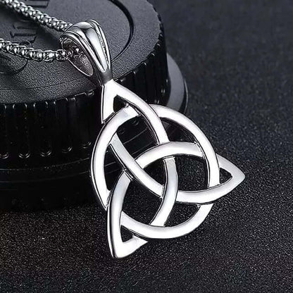 TRINITY KNOT -  Alloy Pendant with Stainless Steel 24inch Round Box Chain, European trending Style for Men & Boy - THE MEN THING