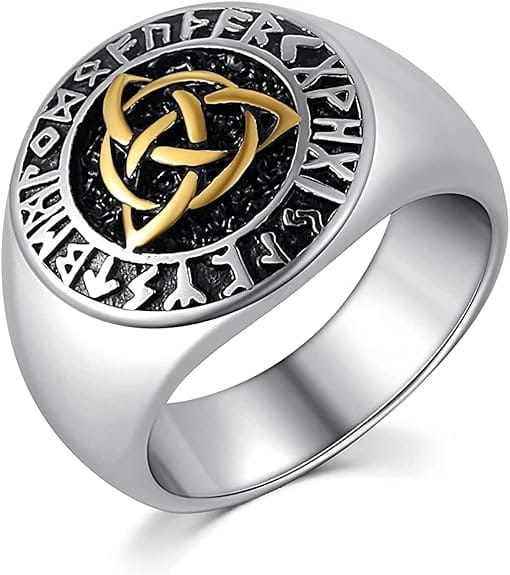 TRINITY KNOT VIKING - Titanium Steel Ring for Men & Boys (17 inch) - THE MEN THING