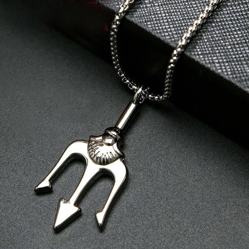 TRINITY SHIVA - Alloy Pendant with Stainless Steel 24inch Round Box Chain, European trending Style for Men & Boy - THE MEN THING