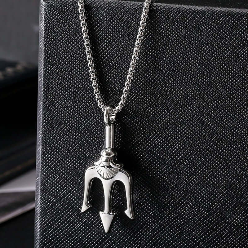 TRINITY SHIVA - Alloy Pendant with Stainless Steel 24inch Round Box Chain, European trending Style for Men & Boy - THE MEN THING