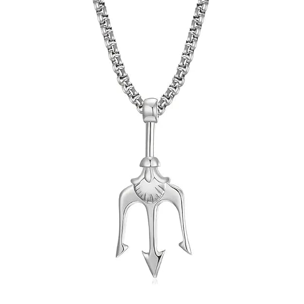 TRINITY SHIVA - Alloy Pendant with Stainless Steel 24inch Round Box Chain, European trending Style for Men & Boy - THE MEN THING