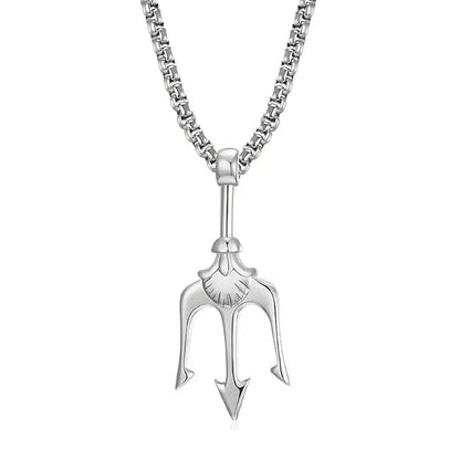 TRINITY SHIVA - Alloy Pendant with Stainless Steel 24inch Round Box Chain, European trending Style for Men & Boy - THE MEN THING