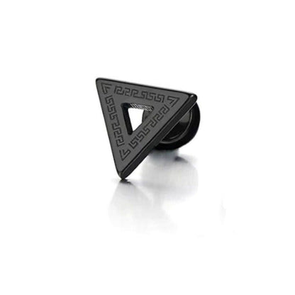 TRINITY TWIST BLACK - Pure Titanium Steel Piercing Ear Earrings for Men & Boys (2 Pcs) - THE MEN THING
