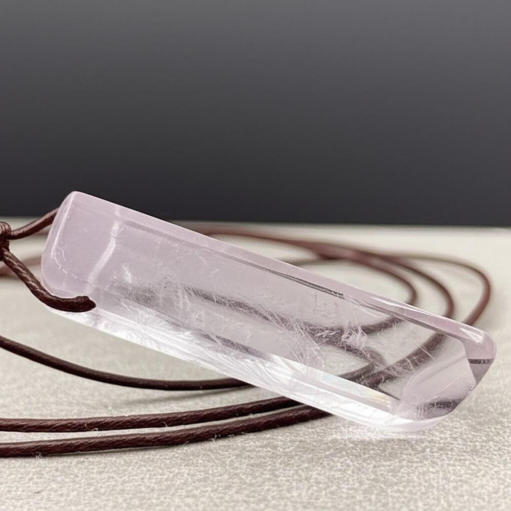 TWILIGHT AMETHYST - Natural Crystal Unshaped Pendant with Adjustable Rope Chain for Men and Boys - THE MEN THING