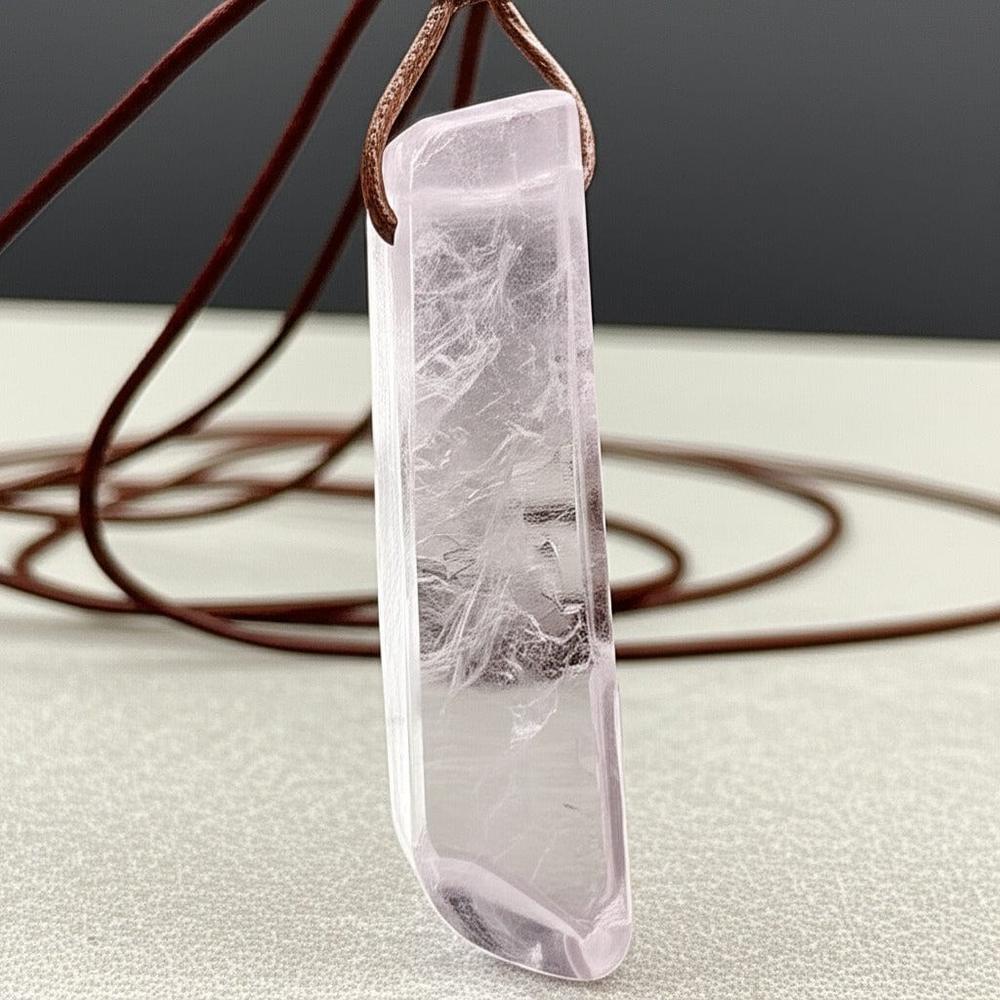 TWILIGHT AMETHYST - Natural Crystal Unshaped Pendant with Adjustable Rope Chain for Men and Boys - THE MEN THING