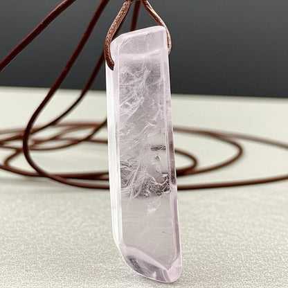 TWILIGHT AMETHYST - Natural Crystal Unshaped Pendant with Adjustable Rope Chain for Men and Boys - THE MEN THING