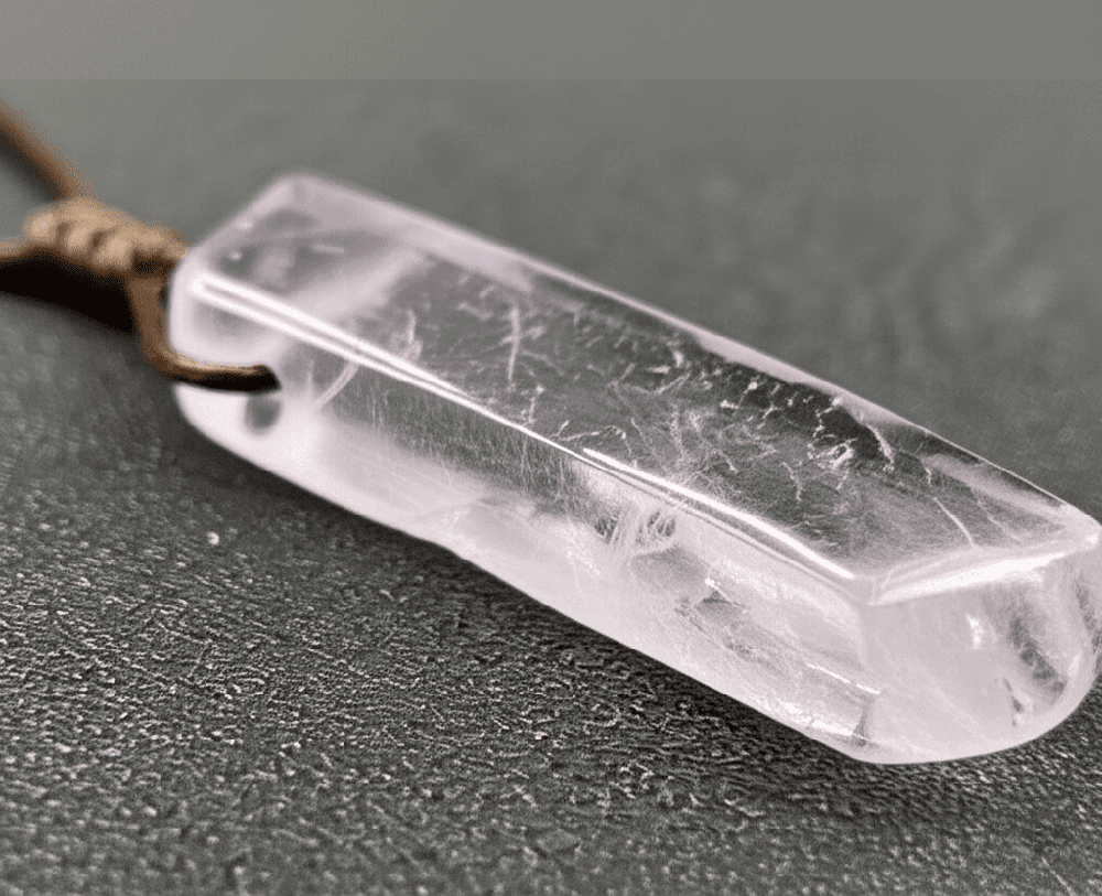 TWILIGHT AMETHYST - Natural Crystal Unshaped Pendant with Adjustable Rope Chain for Men and Boys - THE MEN THING