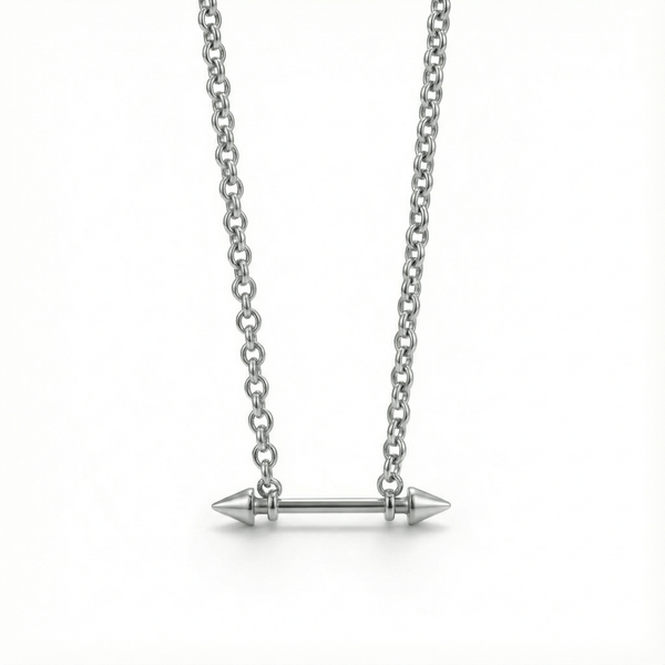 TWIN ARROW - Pure Titanium Steel Pendant with 19inch  with adjustable Chain for Men & Boys
