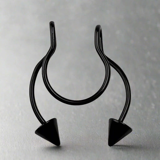 TWIN DART - Non-Piercing & Stylish Nose Ring Made from Pure Stainless Steel for Men and Boys (1 Pcs) - THE MEN THING