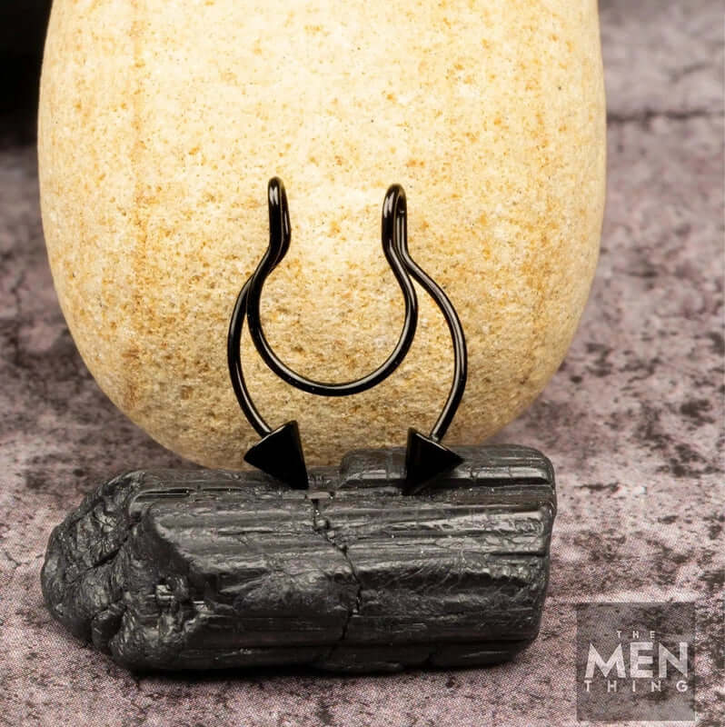 TWIN DART - Non-Piercing & Stylish Nose Ring Made from Pure Stainless Steel for Men and Boys (1 Pcs) - THE MEN THING