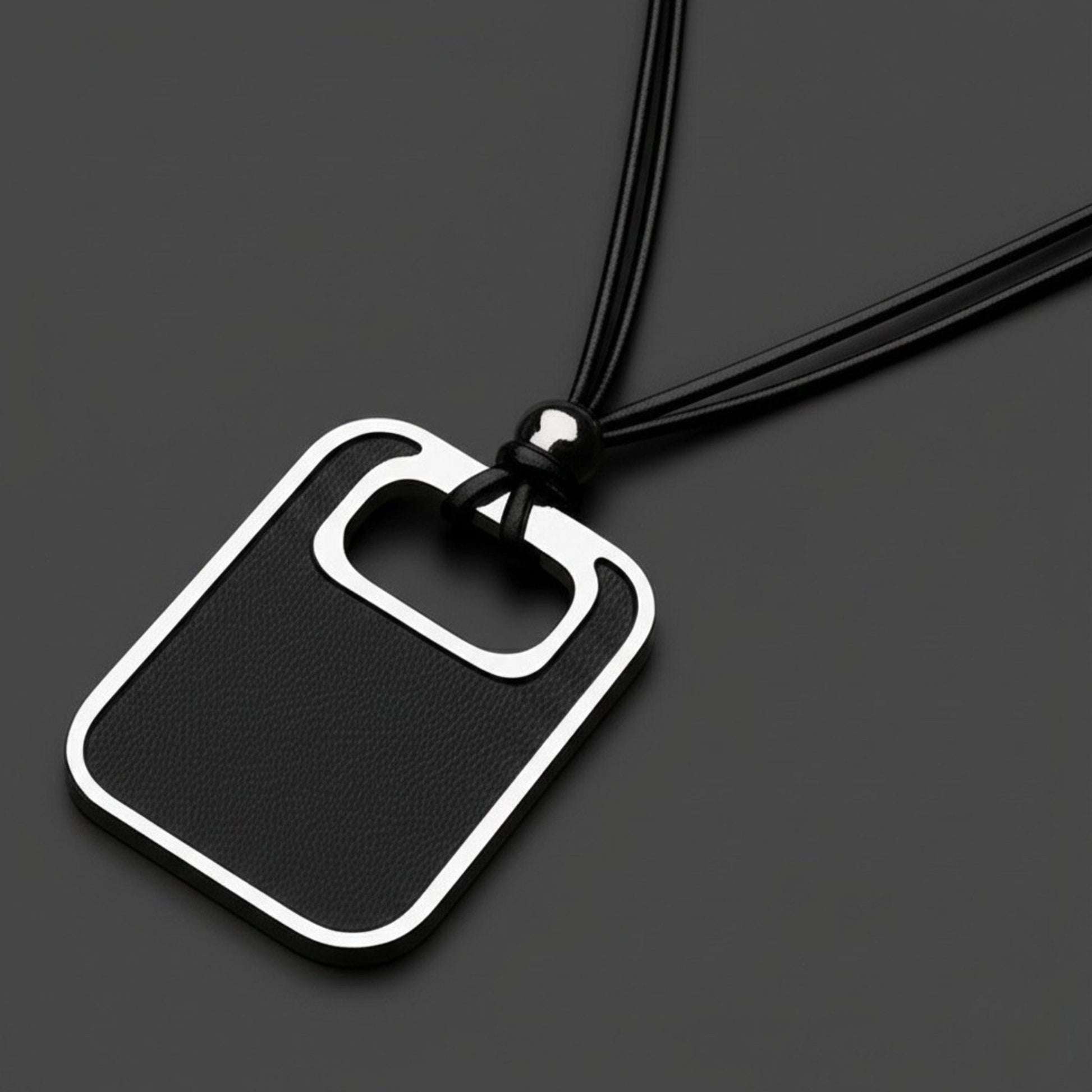 TWIN EMBER - Titanium Steel Pendant with Adjustable Rope Chain for Men & Boys - THE MEN THING