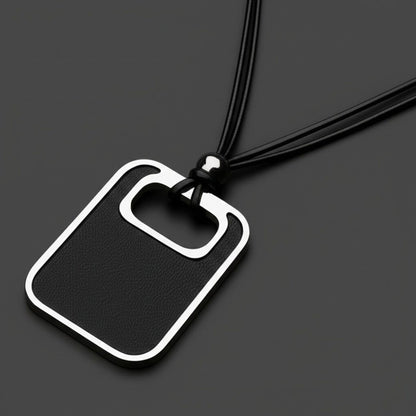 TWIN EMBER - Titanium Steel Pendant with Adjustable Rope Chain for Men & Boys - THE MEN THING