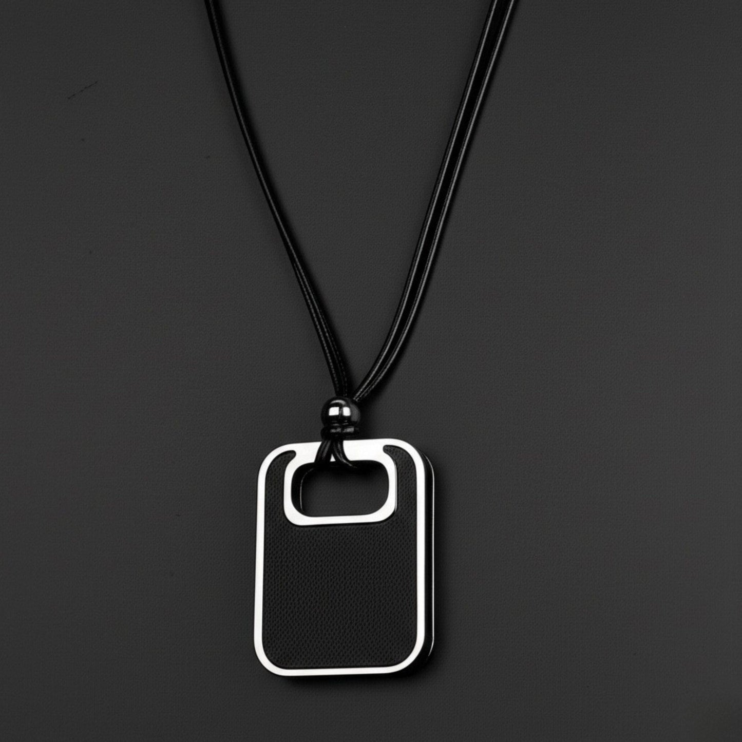 TWIN EMBER - Titanium Steel Pendant with Adjustable Rope Chain for Men & Boys - THE MEN THING