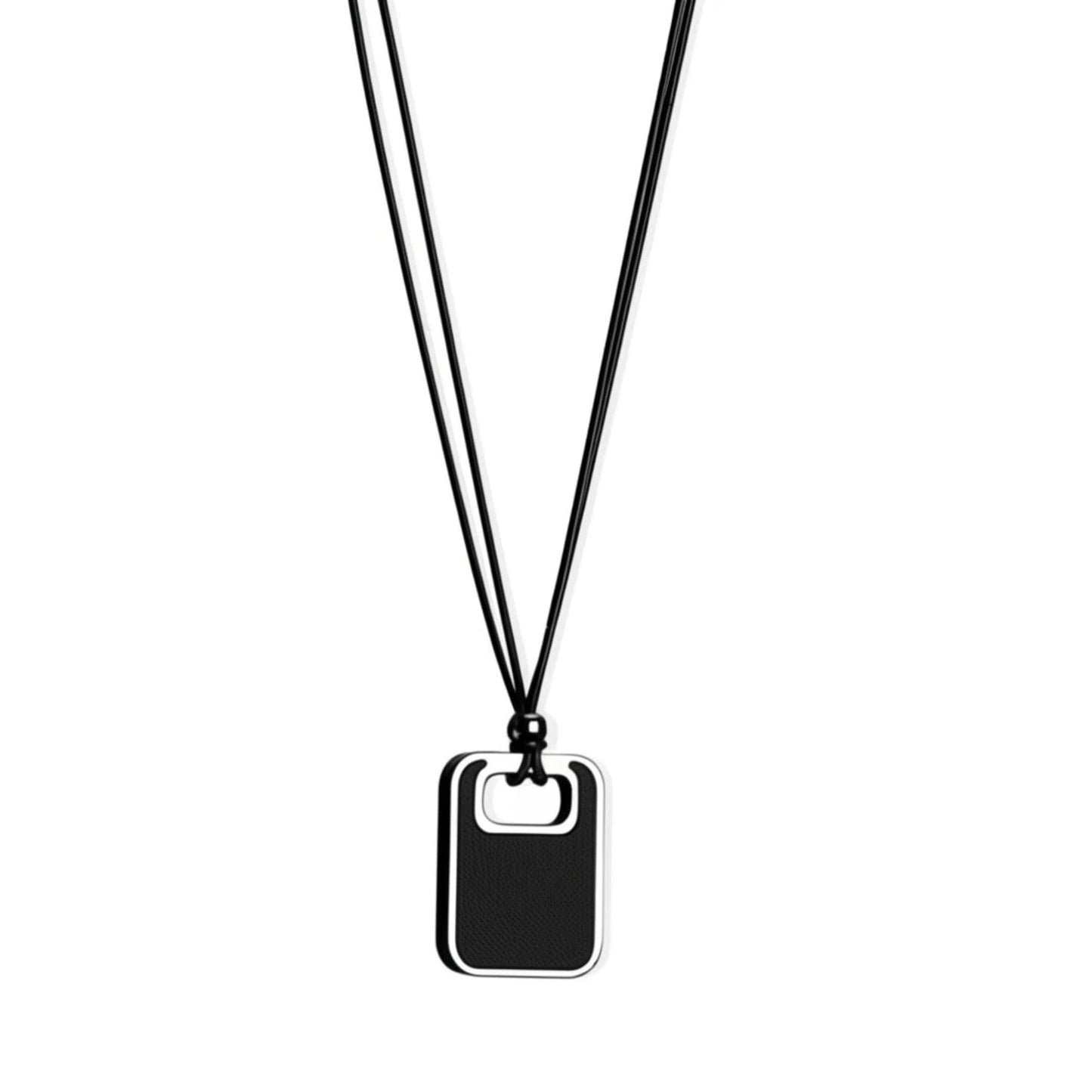 TWIN EMBER - Titanium Steel Pendant with Adjustable Rope Chain for Men & Boys - THE MEN THING