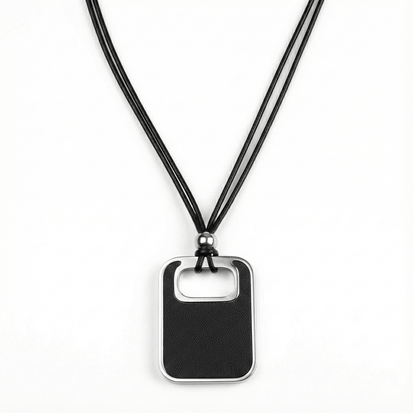 TWIN EMBER - Titanium Steel Pendant with Adjustable Rope Chain for Men & Boys - THE MEN THING
