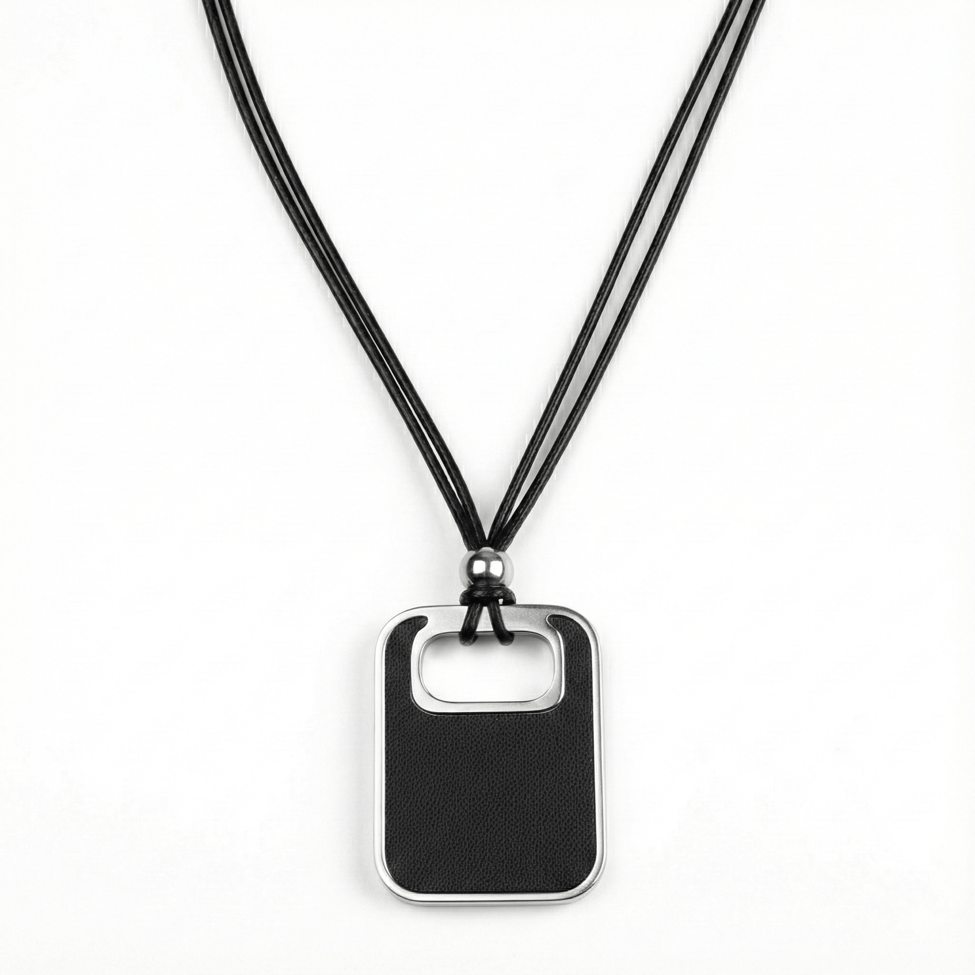 TWIN EMBER - Titanium Steel Pendant with Adjustable Rope Chain for Men & Boys - THE MEN THING