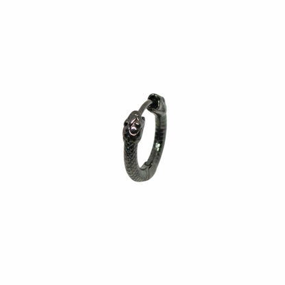TWIN SERPENT - 4mm Pure Titanium Steel Hoop Earrings for Men & Boys (2pcs) - THE MEN THING