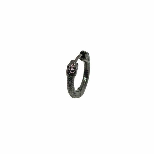 TWIN SERPENT - 4mm Pure Titanium Steel Hoop Earrings for Men & Boys (2pcs) - THE MEN THING