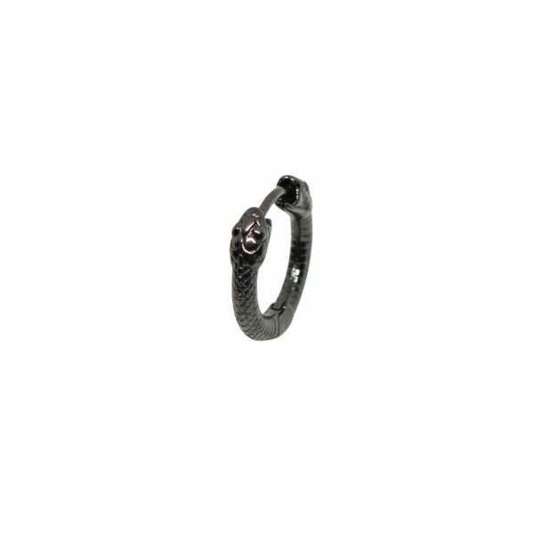 TWIN SERPENT - 4mm Pure Titanium Steel Hoop Earrings for Men & Boys (2pcs)