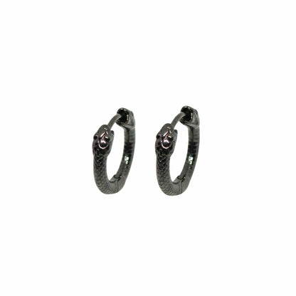 TWIN SERPENT - 4mm Pure Titanium Steel Hoop Earrings for Men & Boys (2pcs) - THE MEN THING