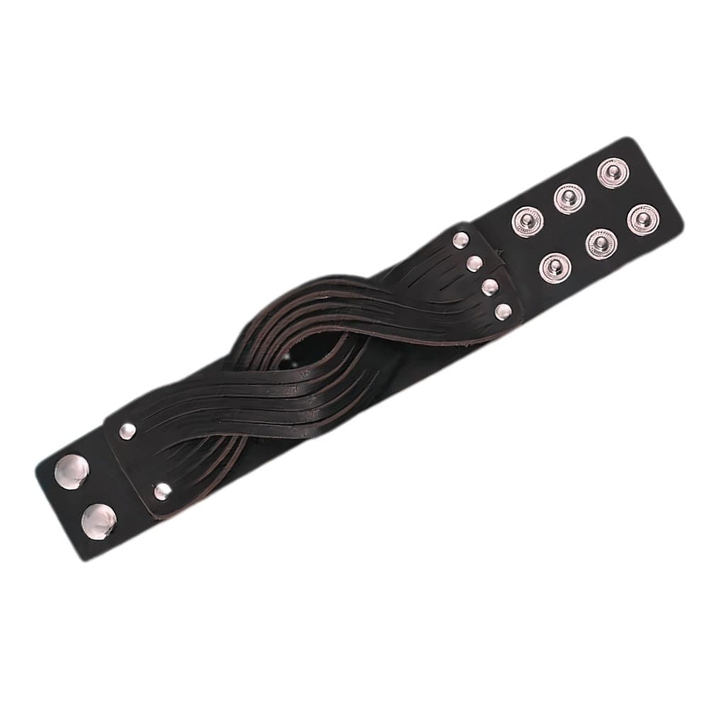 TWISTBOUND BLACK - Genuine Braided Leather Bracelet Set for Men & Boys (8 inch) - THE MEN THING