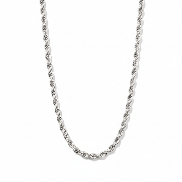 TWISTED ROPE - 3.5mm Chain Stainless Steel 24inch for Men & Boys