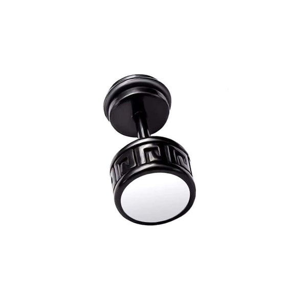 TWO-TONE CIRCLE - Pure Titanium Steel Piercing Ear Earrings for Men & Boys (2 Pcs)