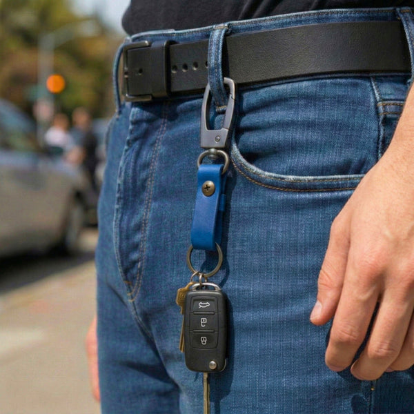 URBAN AXIS BLUE - Stainless Steel Keychain for Men & Boy