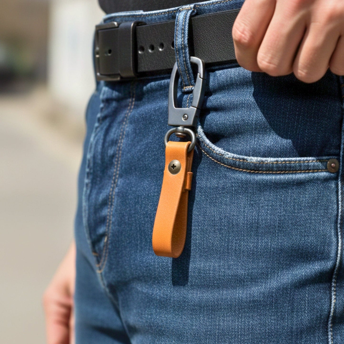 URBAN AXIS BROWN - Stainless Steel Keychain for Men & Boy - THE MEN THING