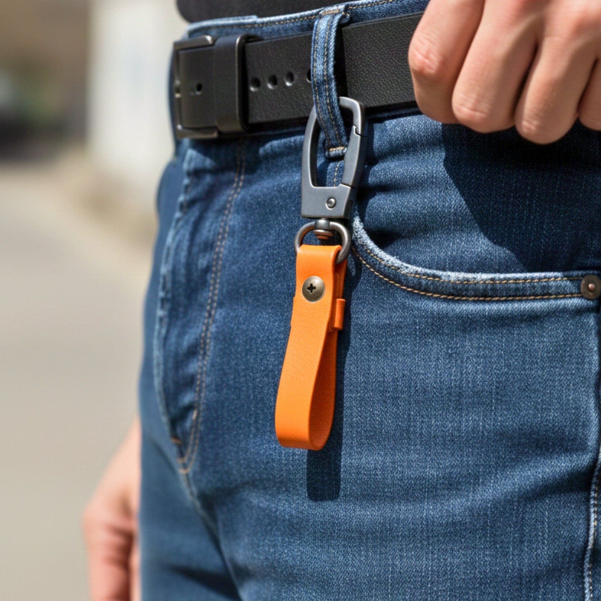 URBAN AXIS ORANGE - Stainless Steel Keychain for Men & Boy - THE MEN THING