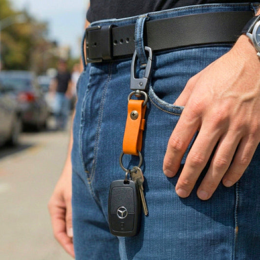 URBAN AXIS ORANGE - Stainless Steel Keychain for Men & Boy - THE MEN THING