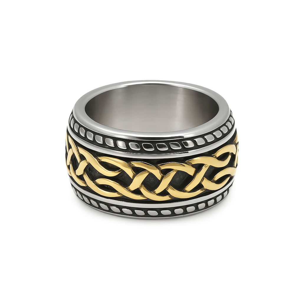 VALAR BAND RING - Pure Stainless Steel Men’s Steel-Plated Ring – Statement Luxury Jewelry (Size : 17-23-28) - THE MEN THING