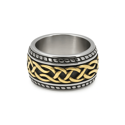 VALAR BAND RING - Pure Stainless Steel Men’s Steel-Plated Ring – Statement Luxury Jewelry (Size : 17-23-28) - THE MEN THING