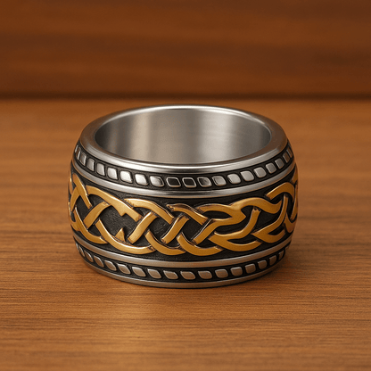 VALAR BAND RING - Pure Stainless Steel Men’s Steel-Plated Ring – Statement Luxury Jewelry (Size : 17-23-28) - THE MEN THING