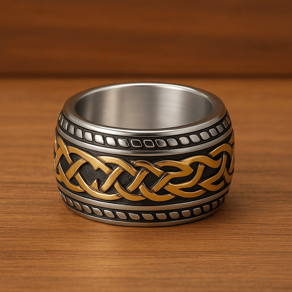 VALAR BAND RING - Pure Stainless Steel Men’s Steel-Plated Ring – Statement Luxury Jewelry (Size : 17-23-28)