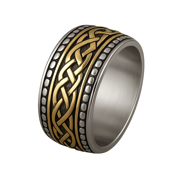 VALAR BAND RING - Pure Stainless Steel Men’s Steel-Plated Ring – Statement Luxury Jewelry (Size : 17-23-28)