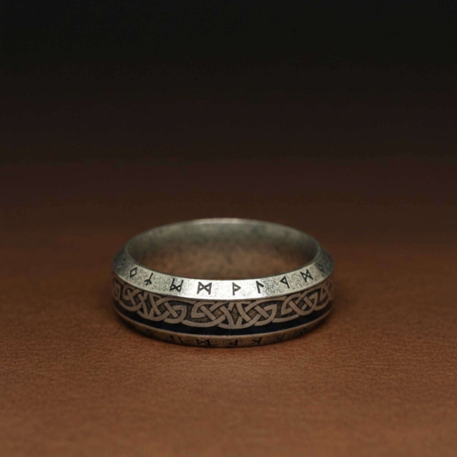 VALKNUT TREE RUNE - Oxidized Steel Pure Stainless Steel Ring for Men & Boys (Size : 17-27) — Rings for Men | THE MEN THING