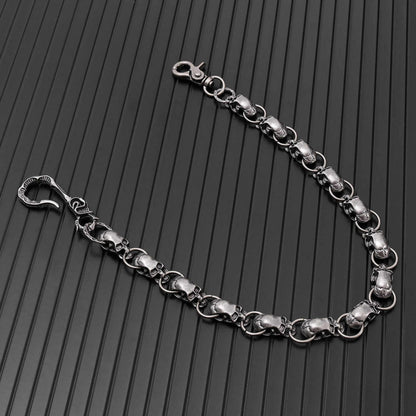 VANTOR SKULL - Antique Steel 14mm Titanium Steel Skull Heavy Biker Chain for Jeans with Lobster Clasps for Men & Boys - 22 inch — Biker Fashion for Men | THE MEN THING