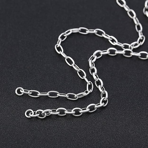 VELMORO - 9mm Chain Pure Stainless Steel 23inch for Men & Boys - THE MEN THING