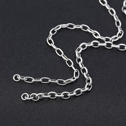 VELMORO - 9mm Chain Pure Stainless Steel 23inch for Men & Boys - THE MEN THING