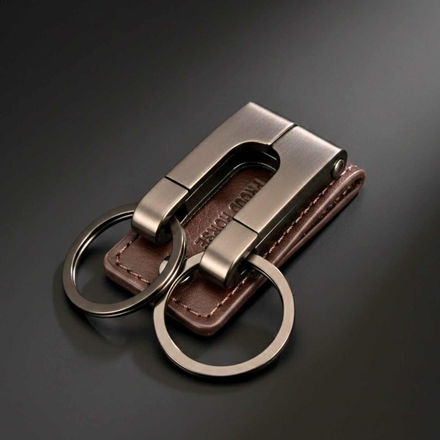 VELRON - GUNMETAL GREY - Stainless Steel Keychain for Men & Boy - THE MEN THING