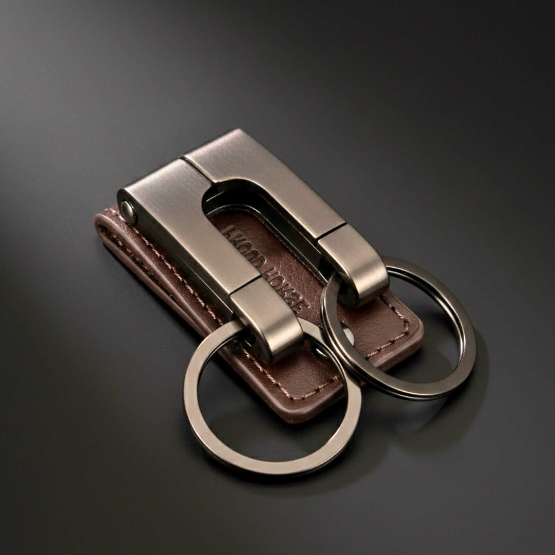 VELRON - GUNMETAL GREY - Stainless Steel Keychain for Men & Boy - THE MEN THING